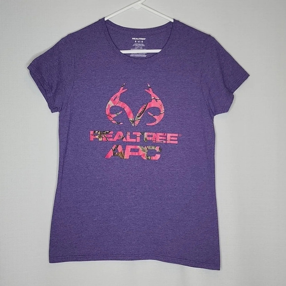 RealTree Women's Medium Purple T-Shirt - Picture 1 of 10